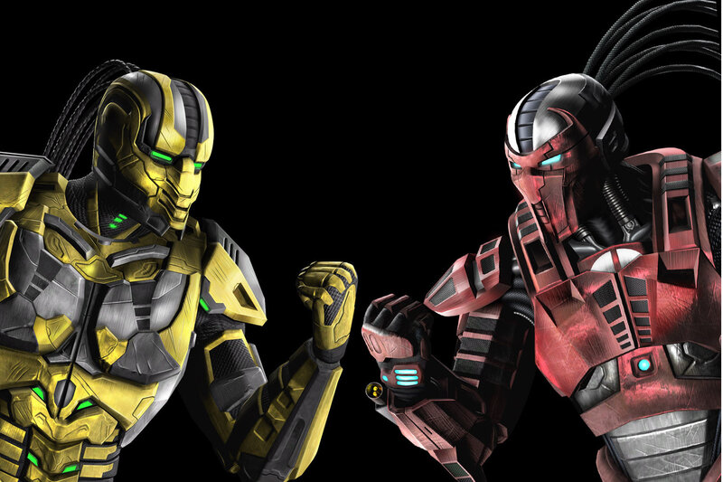 Two Armored Fighters — Black