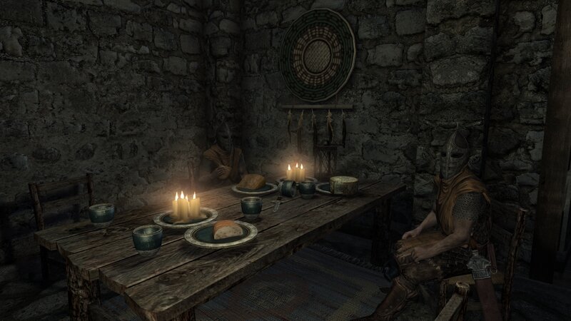 Two Armored Figures at Table