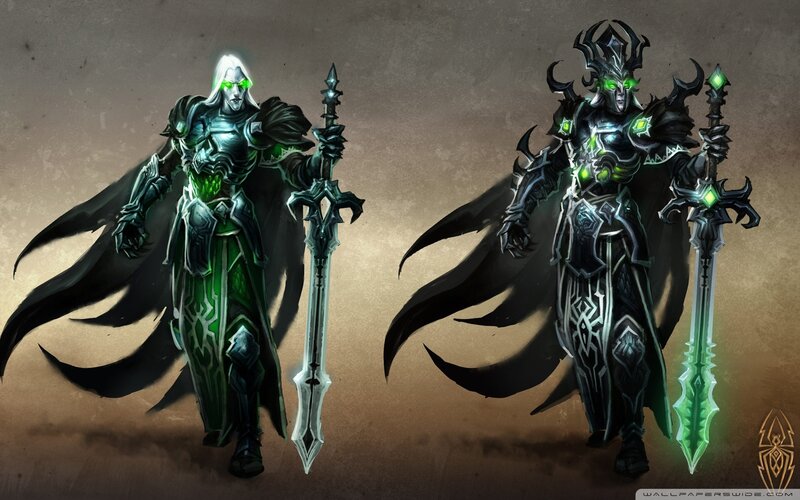 Two Armored Figures — Black, Dramatic, Digital Art