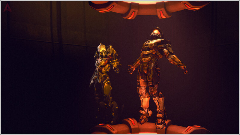Two Armored Figures — Black, Dramatic, Night, Digital Art, Armor