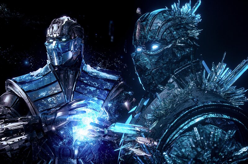 Two Armored Figures — Blue, Dramatic, Night, Digital Art, Armor