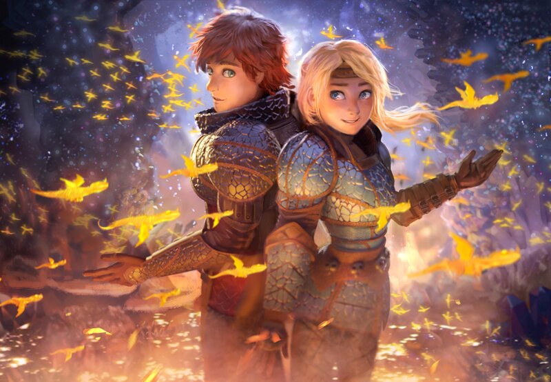 Two Armored Figures — Blue, Magical