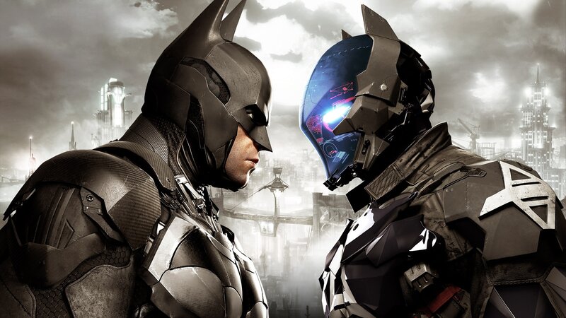 Two Armored Figures Facing — Gray