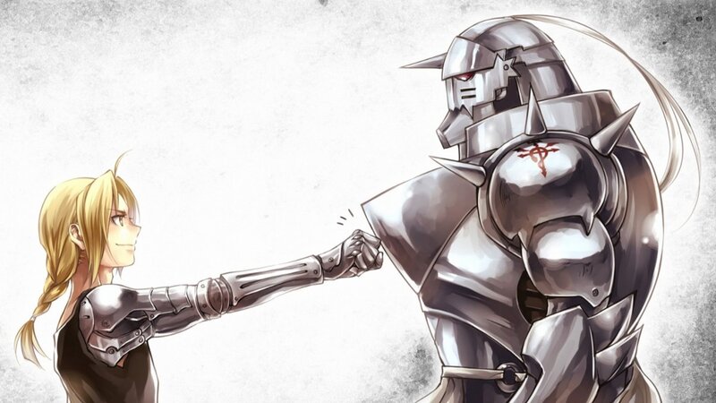 Two Armored Figures Fist-bumping