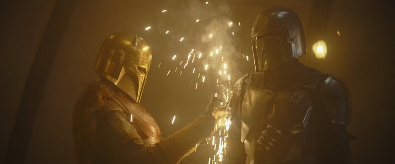 Two Armored Figures — Gold