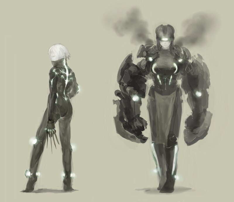 Two Armored Figures — Gray