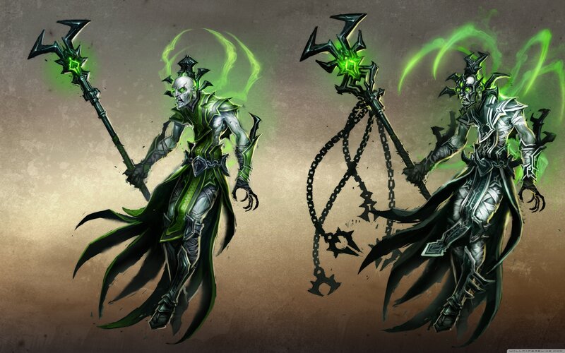 Two Armored Figures — Green