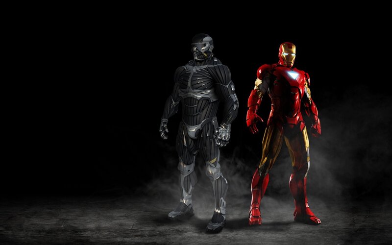 Two Armored Figures — Red, Dramatic, 3d Render