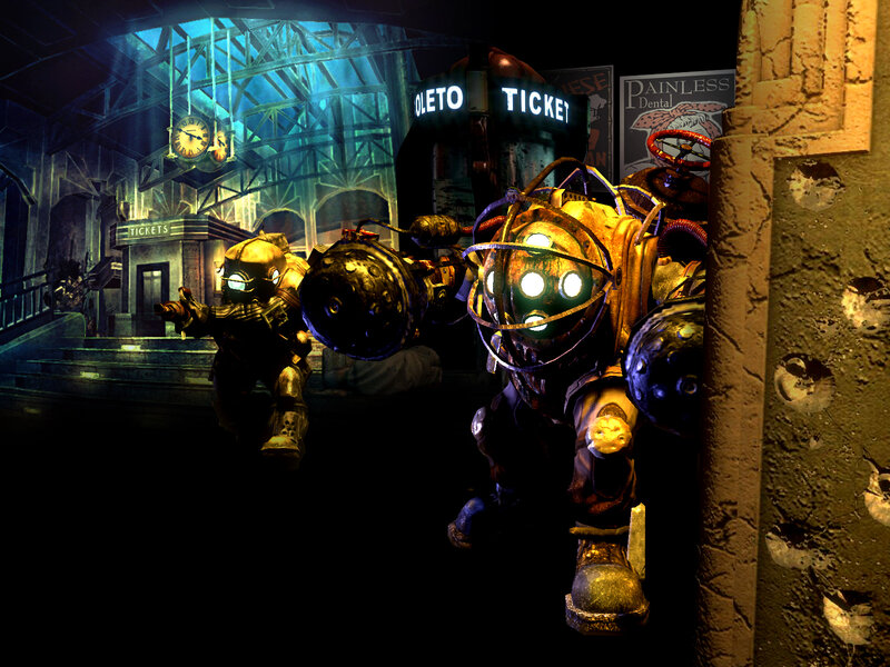Two Armored Figures — Yellow
