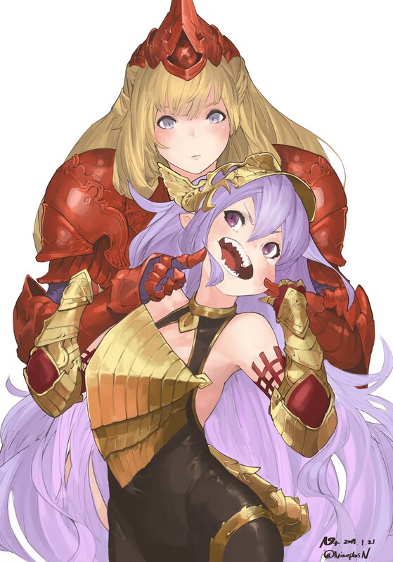 Two Armored Girls — Purple, Dramatic