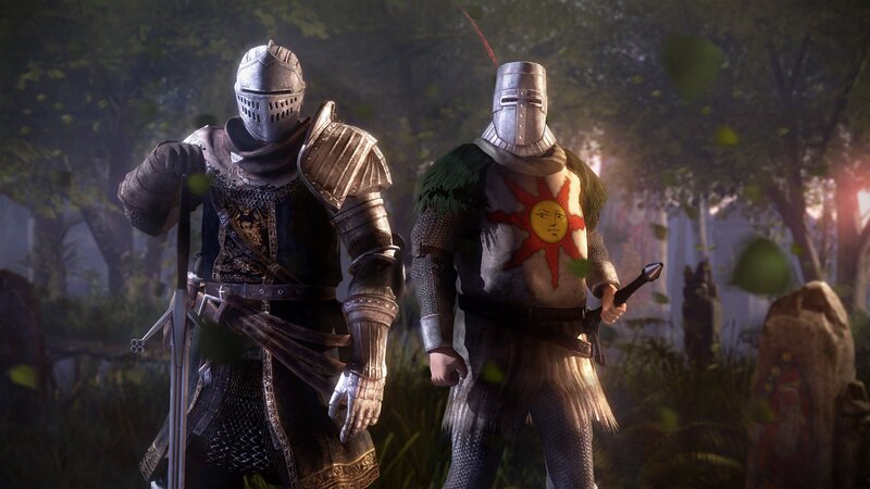 Two Armored Knights — Green