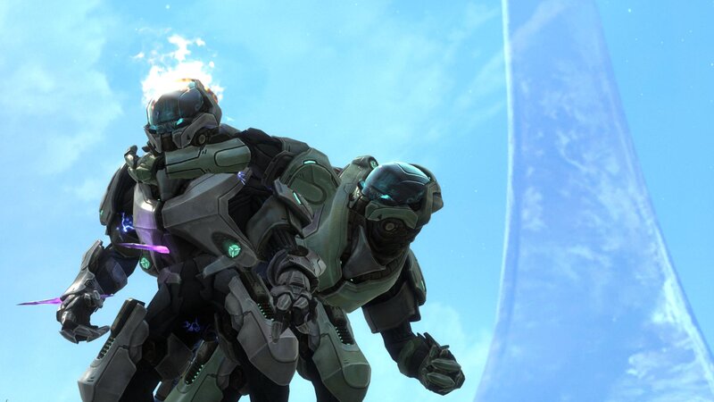 Two Armored Soldiers — Blue, Dramatic