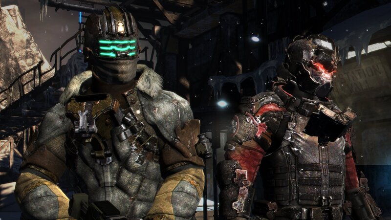 Two Armored Soldiers — Gray, Dark, Dramatic