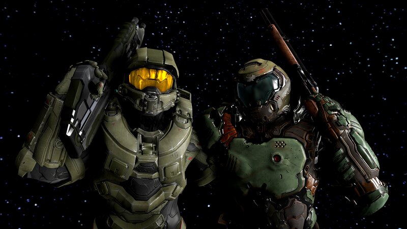 Two Armored Soldiers — Green