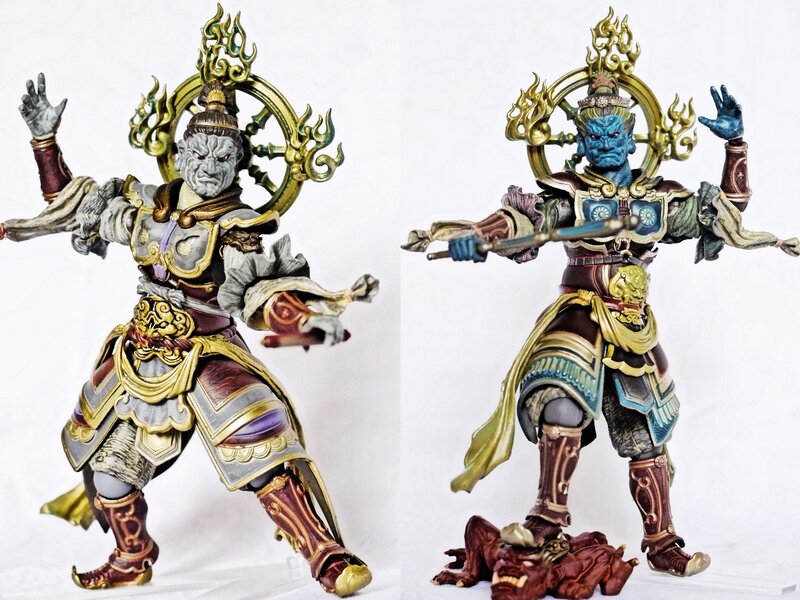Two armored warrior figures