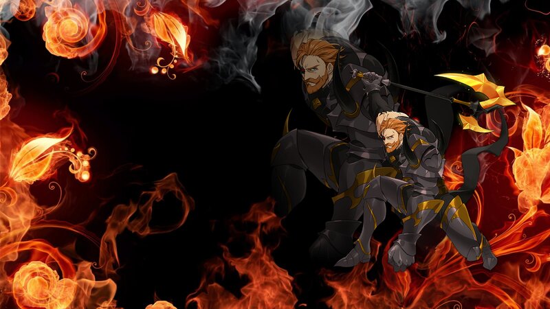 Two Armored Warriors — Black, Dramatic, Anime