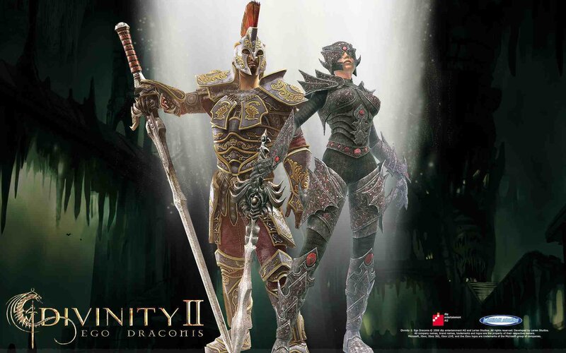 Two Armored Warriors — Black, Dramatic
