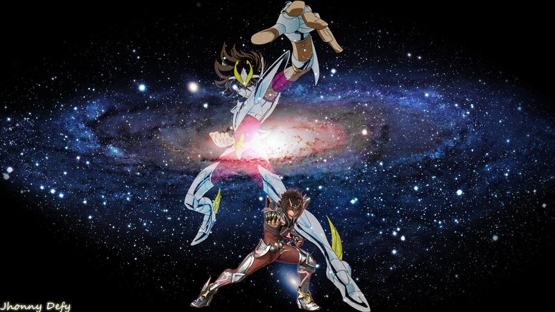 Two Armored Warriors — Blue, Dramatic, Night, Anime