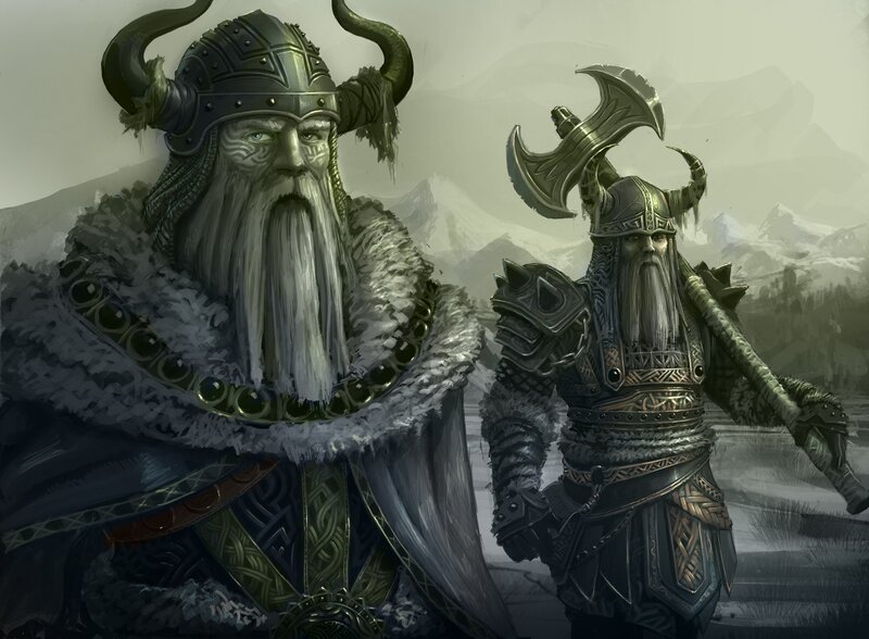 Two Armored Warriors — Gray, Dramatic