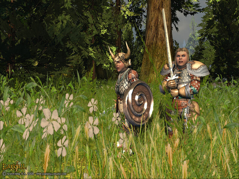 Two Armored Warriors — Green, Alert