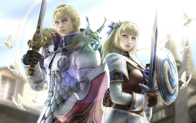Two Armored Warriors — White, Heroic