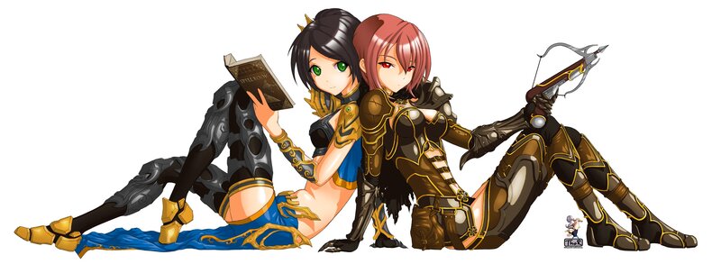 Two Armored Women — Black