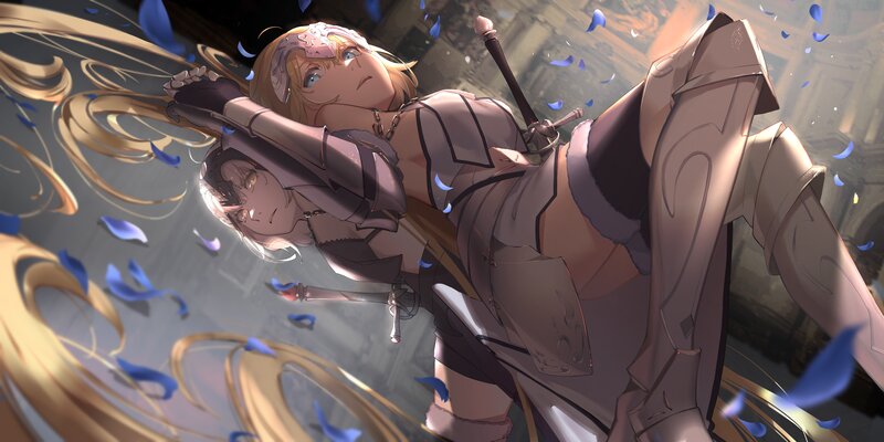 Two Armored Women — Gold