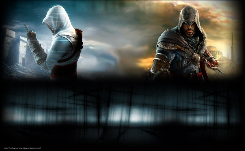 Two Assassins in Hooded Robes — Gray, Dramatic, Sunset, Digital Art, Dagger