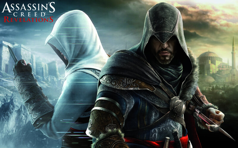 Two Assassins in Hooded Robes — Gray, Dramatic, Sunset
