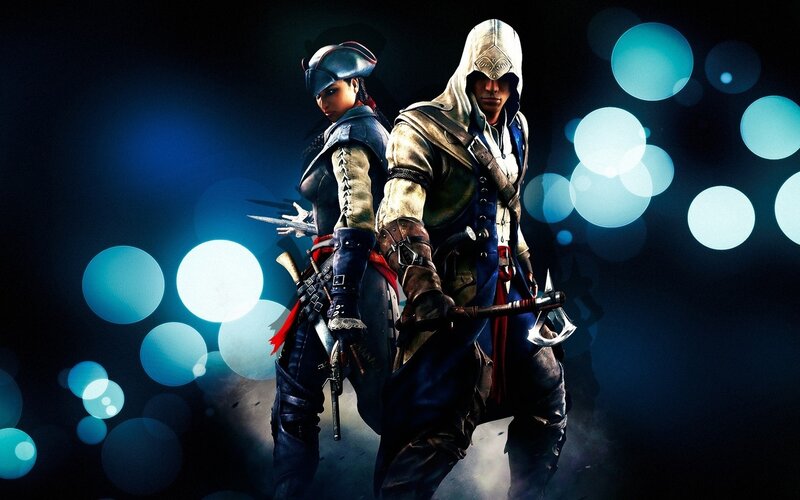 Two Assassins Standing — Blue, Dramatic, Night
