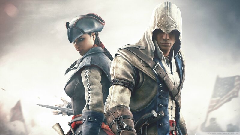 Two Assassins Standing — Gray, Dramatic