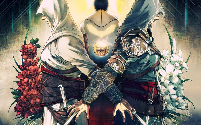 Two Assassins with Flowers