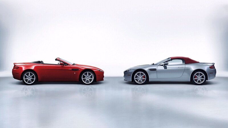 Two Aston Martin convertibles