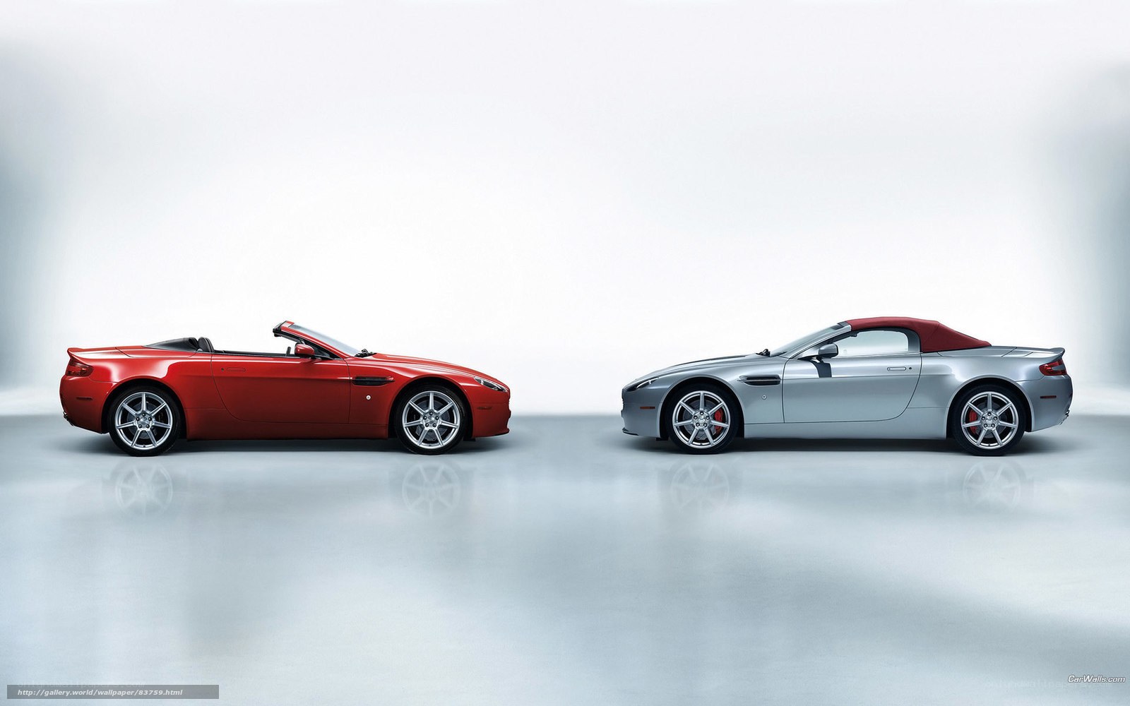 Two Aston Martin convertibles
