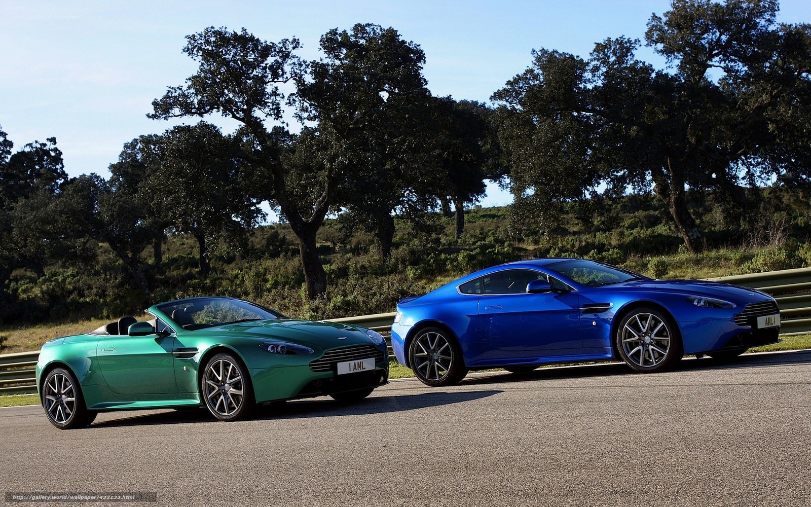 Two Aston Martin sports cars