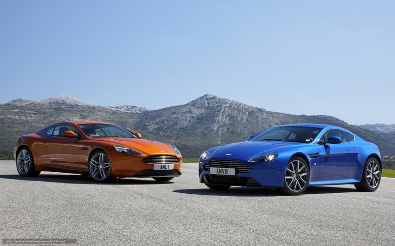 Two Aston Martin sports cars