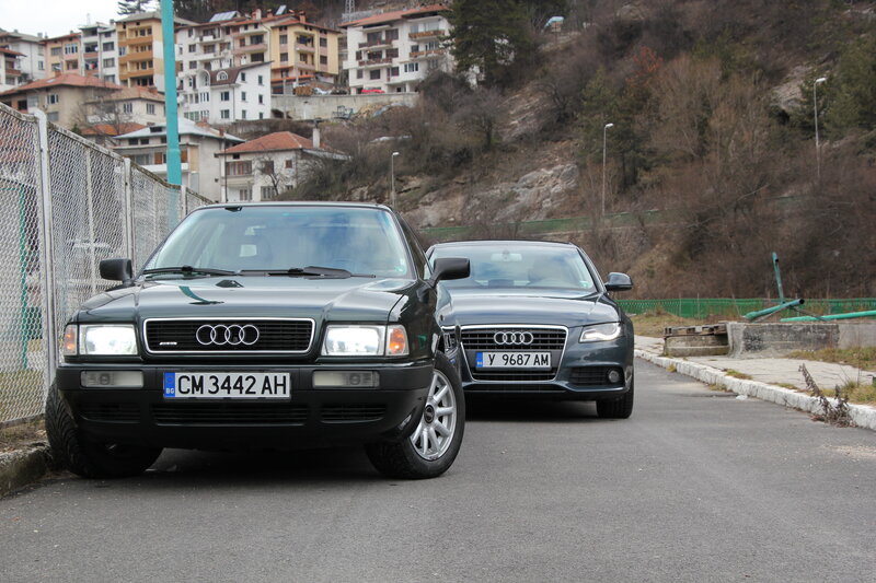 Two Audi Cars — Black, Calm