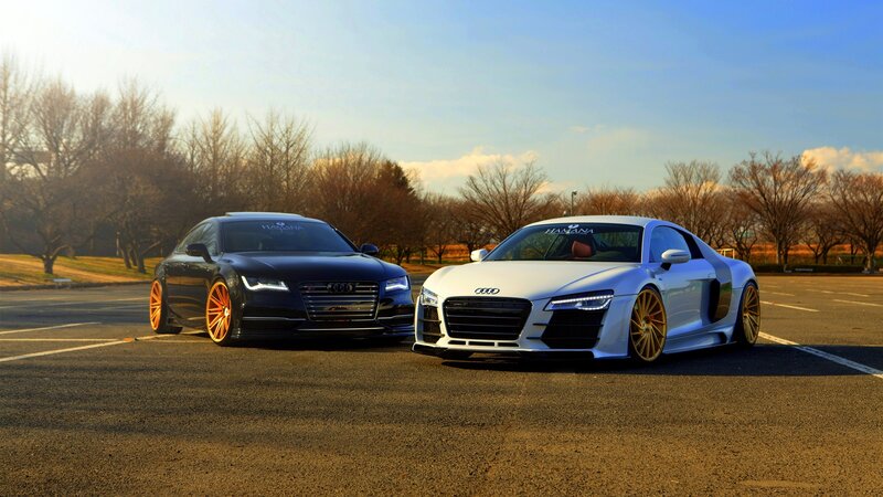 Two Audi Cars — Black, Dramatic