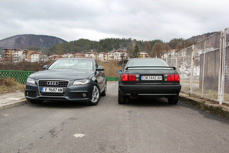 Two Audi Cars — Gray, Overcast