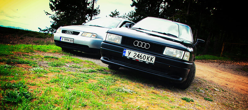 Two Audi Cars — Green