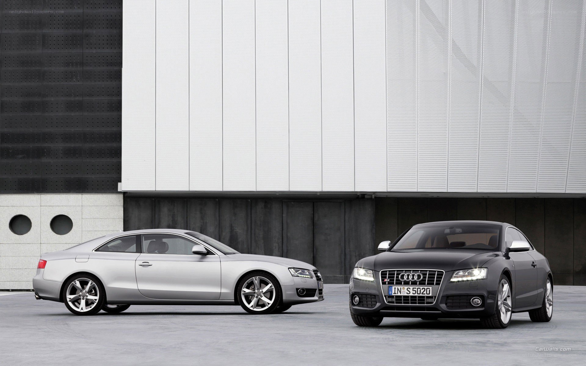 Two Audi cars side by side