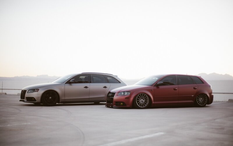 Two Audi Cars — Silver, Serene