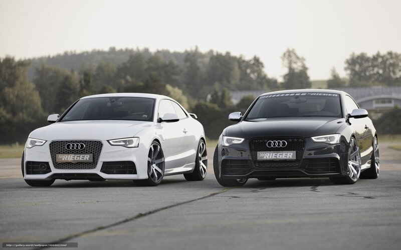 Two Audi Cars — White