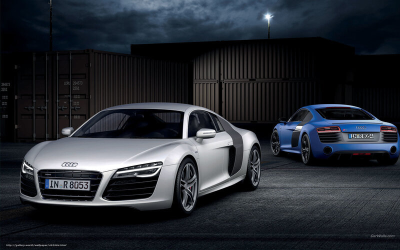 Two Audi R8 Cars — Silver