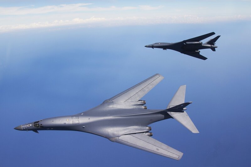 Two B-1 Lancer Bombers