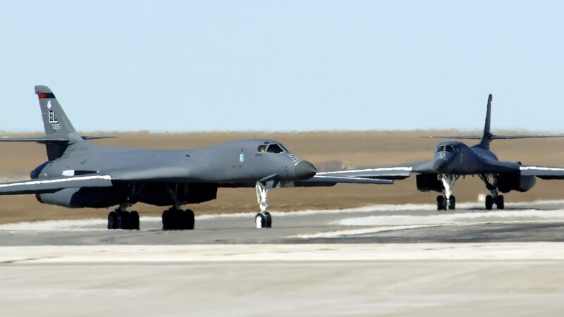 Two B-1b Lancer Bombers