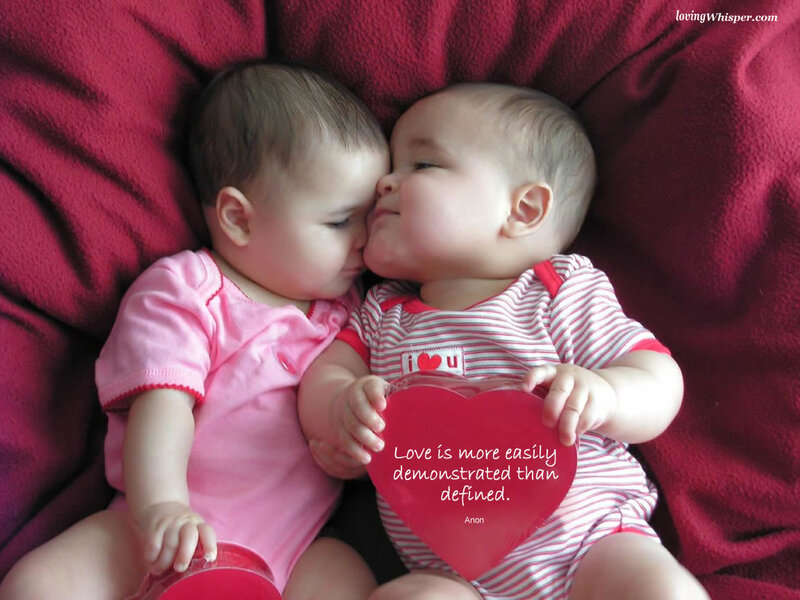 two babies sharing a heart