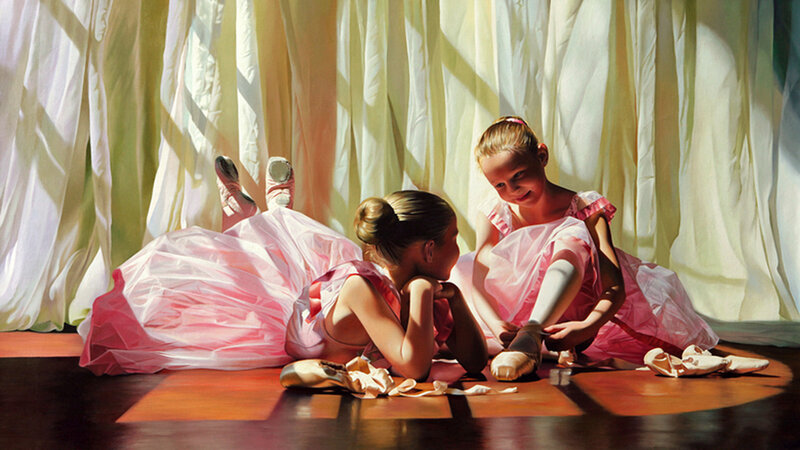 Two Ballet Dancers — Pink, Calm