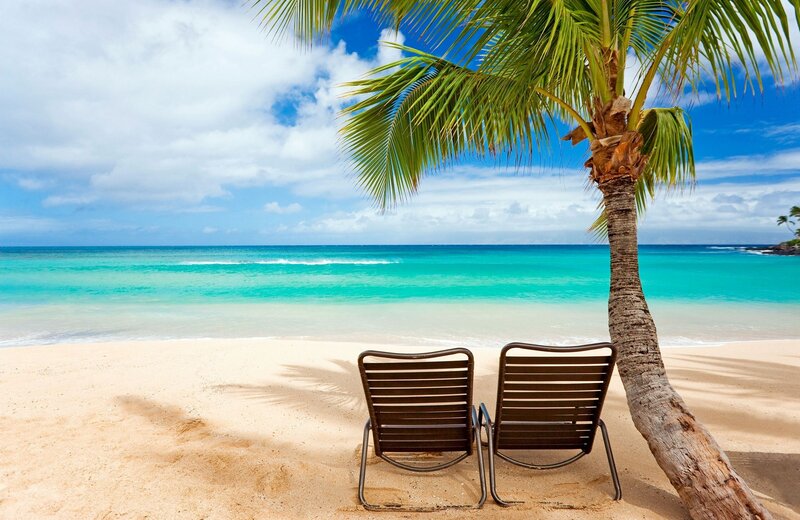 Two Beach Chairs — Blue, Serene, Afternoon