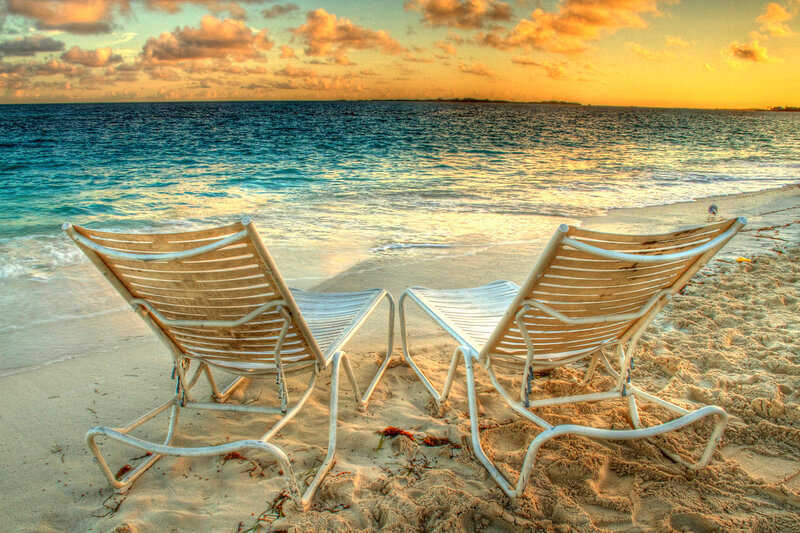 Two Beach Chairs — Blue, Serene